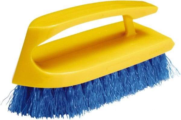 Rubbermaid - 1" Bristle Length, Synthetic Scrub Brush - 6" OAL, Easy Grip Handle, Blue, Plastic Block - A1 Tooling