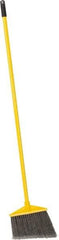 Rubbermaid - 10-1/2" Wide, Gray Polypropylene Bristles, Vinyl-Coated Metal Handle, Angled Broom - Flagged, Water Resistant - A1 Tooling