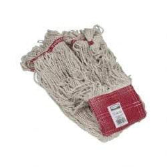 Rubbermaid - 5" Red Head Band, Large Blended Fiber Loop End Mop Head - 4 Ply, Clamp Jaw Connection, Use for General Purpose - A1 Tooling