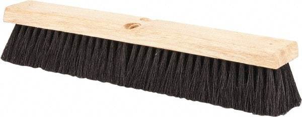 PRO-SOURCE - 18" General Purpose Tampico Push Broom - 3" Bristle Length, Wood Block, Threaded Handle Connection, Handle Sold Separately - A1 Tooling