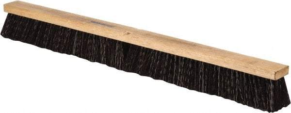 PRO-SOURCE - 36" Heavy Duty Polypropylene Push Broom - 3-1/4" Bristle Length, Wood Block, Threaded Handle Connection, Handle Sold Separately - A1 Tooling