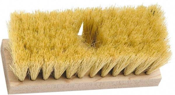 PRO-SOURCE - Tampico Surface Preparation Roof Brush - 2-1/2" Bristle Length, 7" OAL, Hardwood Block, Tapered or Threaded Handle - A1 Tooling