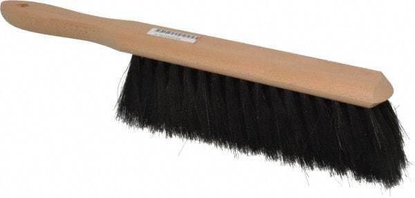 PRO-SOURCE - Horsehair Counter Duster - 2-1/2" Bristle Length, 9" Long Head, Hardwood Handle, Black - A1 Tooling