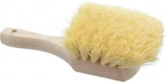 PRO-SOURCE - 2" Bristle Length, Tampico Utility Scrub Brush - 8" OAL, White, Hardwood Block - A1 Tooling