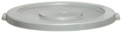 Continental - Round Lid for Use with 44 Gal Round Trash Cans - Gray, Polyethylene, For Huskee Trash Cans - A1 Tooling