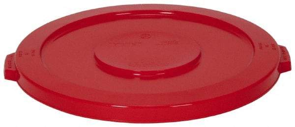 Continental - Round Lid for Use with 32 Gal Round Trash Cans - Red, Polyethylene, For Huskee Trash Cans - A1 Tooling