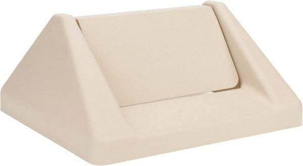 Continental - Square Lid for Use with 25 & 32 Gal Trash Cans - Beige, Polypropylene, For Swingline Trash Cans - A1 Tooling