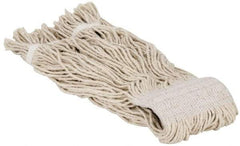 PRO-SOURCE - 5" White Head Band, X-Large Cotton Cut End Mop Head - 4 Ply, Clamp Jaw Connection, Use for General Purpose - A1 Tooling