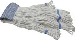 PRO-SOURCE - 5" White Head Band, X-Large Blended Fiber Extra Large #32 Loop End Mop Head - 4 Ply, Clamp Jaw Connection, Use for General Purpose - A1 Tooling