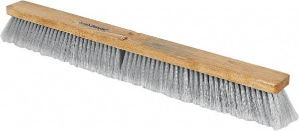 PRO-SOURCE - 30" General Purpose Polypropylene Push Broom - 3" Bristle Length, Wood Block, Threaded Handle Connection, Handle Sold Separately - A1 Tooling