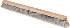 PRO-SOURCE - 36" General Purpose Polypropylene Push Broom - 3" Bristle Length, Wood Block, Threaded Handle Connection, Handle Sold Separately - A1 Tooling