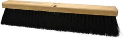 PRO-SOURCE - 18" General Purpose Horsehair Blend Push Broom - 3" Bristle Length, Wood Block, Threaded Handle Connection, Handle Sold Separately - A1 Tooling