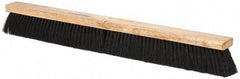 PRO-SOURCE - 30" General Purpose Horsehair Blend Push Broom - 3" Bristle Length, Wood Block, Threaded Handle Connection, Handle Sold Separately - A1 Tooling