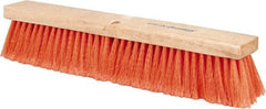 PRO-SOURCE - 18" General Purpose Polypropylene Push Broom - 3" Bristle Length, Wood Block, Threaded Handle Connection, Handle Sold Separately - A1 Tooling