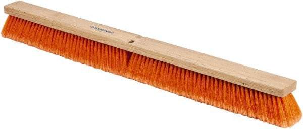 PRO-SOURCE - 36" General Purpose Polypropylene Push Broom - 3" Bristle Length, Wood Block, Threaded Handle Connection, Handle Sold Separately - A1 Tooling