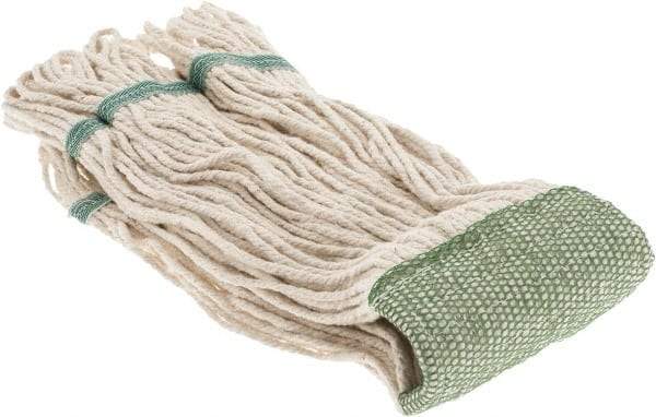 PRO-SOURCE - 5" Green Head Band, Small Cotton Loop End Mop Head - 4 Ply, Clamp Jaw Connection, Use for General Purpose - A1 Tooling