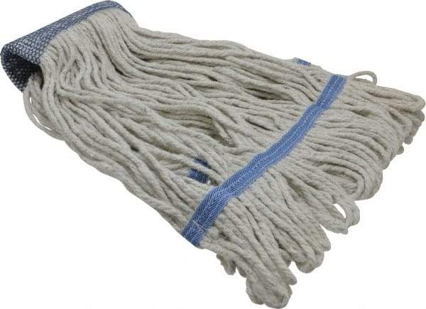 PRO-SOURCE - 5" Blue Head Band, Medium Cotton Loop End Mop Head - 4 Ply, Use for General Purpose - A1 Tooling