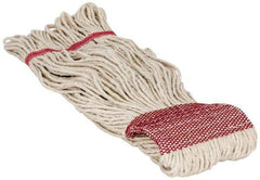 PRO-SOURCE - 5" Red Head Band, Large Cotton Loop End Mop Head - 4 Ply, Clamp Jaw Connection, Use for General Purpose - A1 Tooling