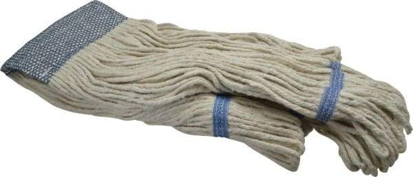 PRO-SOURCE - 5" Blue Head Band, Large Cotton Loop End Mop Head - 4 Ply, Clamp Jaw Connection, Use for Finishing - A1 Tooling