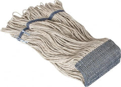 PRO-SOURCE - 5" Blue Head Band, X-Large Cotton Loop End Mop Head - 4 Ply, Clamp Jaw Connection, Use for Finishing - A1 Tooling