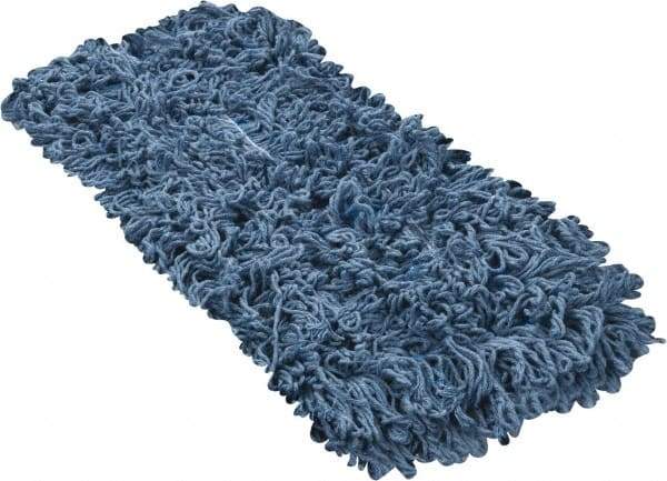 PRO-SOURCE - 18" Long x 5" Wide Yarn Blend Dust Mop Head - Snap-On, Blue, Looped Head - A1 Tooling