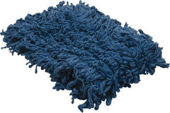 PRO-SOURCE - 36" Long x 5" Wide Yarn Blend Dust Mop Head - Snap-On, Blue, Looped Head - A1 Tooling