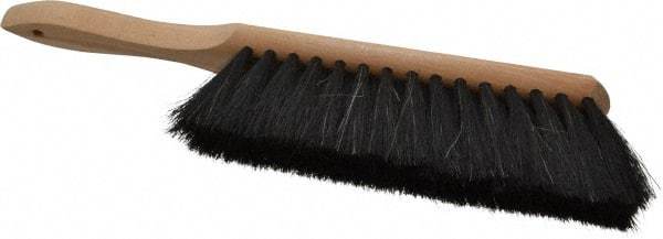 PRO-SOURCE - Horsehair Counter Duster - 2-1/2" Bristle Length, 8" Long Head, Hardwood Handle, Black - A1 Tooling