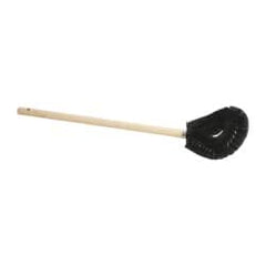 Made in USA - 15" OAL Toilet Bowl Brush - Nylon Bristles, 15" Wood Handle, Black - A1 Tooling