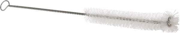 PRO-SOURCE - 1/2" Diam Nylon Tube Brush - 8" OAL, 3" Head Length, Wire Handle - A1 Tooling