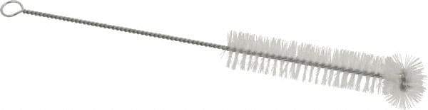 PRO-SOURCE - 3/4" Diam Nylon Tube Brush - 9" OAL, 3-1/2" Head Length, Wire Handle - A1 Tooling