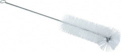 PRO-SOURCE - 1-3/8" Diam Nylon Tube Brush - 11" OAL, 4" Head Length, Wire Handle - A1 Tooling