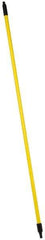 PRO-SOURCE - 60 x 1" Fiberglass Handle for Push Brooms - Threaded Connection, Yellow - A1 Tooling