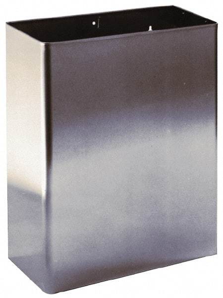 Made in USA - 7 Gal Rectangle Paper Towel Waste Receptacle - Stainless Steel, 17.0000" High x 6-1/2" Wide - A1 Tooling