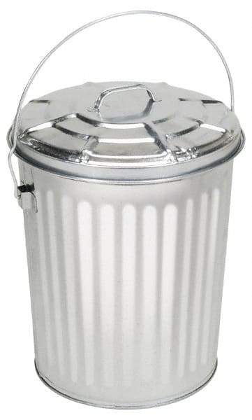 PRO-SOURCE - Galvanized Metal Pail with Lid - Galvanized Metal, 15-5/16" High - A1 Tooling