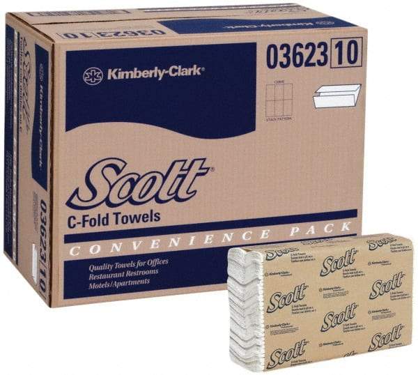 Scott - 1 Ply White C-Fold Paper Towels - 10-1/8" Wide - A1 Tooling