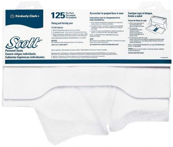 Scott - 18" Long x 15" Wide White Toilet Seat Covers - For In-Sight Toilet Seat Cover Dispensers, Reflections Toilet Seat Cover Dispensers, Windows Toilet Seat Cover Dispensers - A1 Tooling