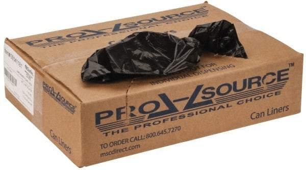 PRO-SOURCE - 1 mil Thick, Heavy-Duty Trash Bags - 40" Wide x 46" High, Black - A1 Tooling