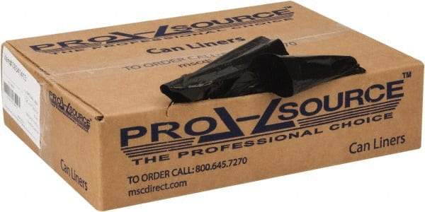 PRO-SOURCE - 0.6 mil Thick, Household/Office Trash Bags - 24" Wide x 31" High, Black - A1 Tooling