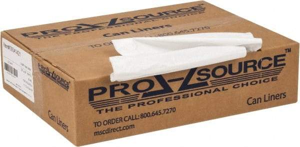 PRO-SOURCE - 0.8 mil Thick, Household/Office Trash Bags - 33" Wide x 39" High, White - A1 Tooling