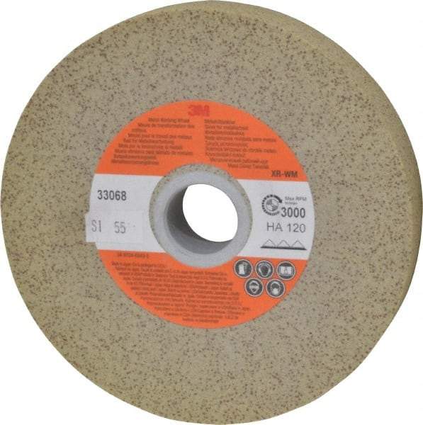 3M - 6" Diam, 1" Face Width, 1" Center Hole, Medium Grade, Aluminum Oxide Deburring Wheel - Unitized, Hard Grade, 3,600 RPM - A1 Tooling