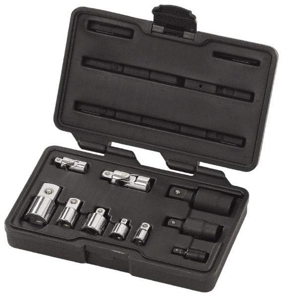 GearWrench - 10 Piece Universal & Socket Adapter Set - 1/4F x 3/8M, 3/8F x 1/4M, 3/8F x 1/2M, 1/2F x 3/8M, 1/2F x 3/4M" 1/4, 3/8 & Impact 1/4, 3/8, 1/2" - A1 Tooling