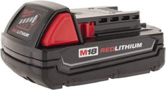 Milwaukee Tool - 18 Volt Lithium-Ion Power Tool Battery - 1.5 Ahr Capacity, 3/4 hr Charge Time, Series M18 RED - A1 Tooling