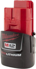 Milwaukee Tool - 12 Volt Lithium-Ion Power Tool Battery - 1.5 Ahr Capacity, 1 hr Charge Time, Series M12 RED - A1 Tooling