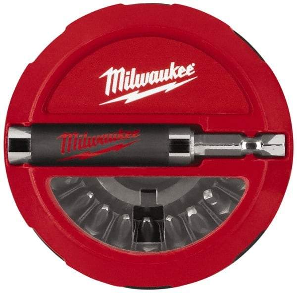 Milwaukee Tool - 20 Piece, 1/4" Drive Screwdriver Insert Bit Set - #1, 2 & 3 Phillips, T15 to T25 Torx, #1, #2 & #3 Square Recess, SL6-8 to SL8-10 Slotted - A1 Tooling