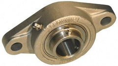 Browning - 1-1/4" ID, 6-1/8" OAL x 3-35/64" OAH 2-Bolt Flange - 3,493 Lb Static Cap, 5,782 Lb Dyn Cap, 5-1/8" Btw Mnt Hole Ctrs, Stainless Steel - A1 Tooling