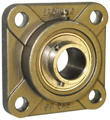 Browning - 1-1/4" ID, 4-5/8" OAL x 4-5/8" OAH 4-Bolt Flange - 3,493 Lb Static Cap, 5,782 Lb Dyn Cap, 3-5/8" Btw Mnt Hole Ctrs, Stainless Steel - A1 Tooling