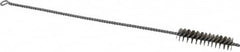 Schaefer Brush - 3" Long x 3/4" Diam Stainless Steel Long Handle Wire Tube Brush - Single Spiral, 15" OAL, 0.007" Wire Diam, 3/8" Shank Diam - A1 Tooling