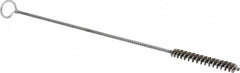 Schaefer Brush - 3" Long x 3/8" Diam Stainless Steel Long Handle Wire Tube Brush - Single Spiral, 27" OAL, 0.005" Wire Diam, 0.145" Shank Diam - A1 Tooling