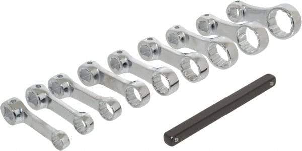 Proto - 9 Piece 3/8" Drive Torque Adapter Set - 3/8 to 7/8", with Clip Rail - A1 Tooling