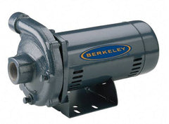 Berkeley - ODP Motor, 115/230 Volt, 1 Phase, 3/4 HP, Cast Iron Straight Pump - 1-1/4 Inch Inlet, 1 Inch Outlet, 100 Max Head psi, Brass Impeller - A1 Tooling